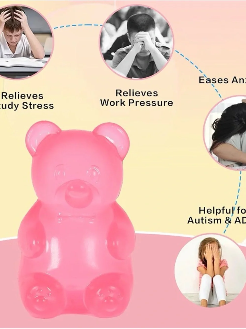 Gummy Bear Purple Squishy Toy